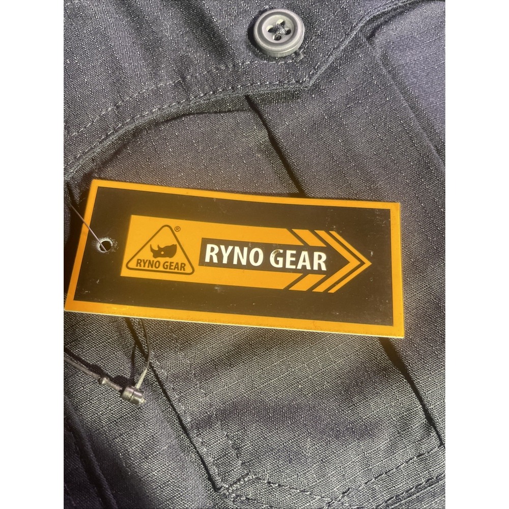 Ryno Gear Dk Navy Men's Short Sleeve Button Up Shirt Size Small